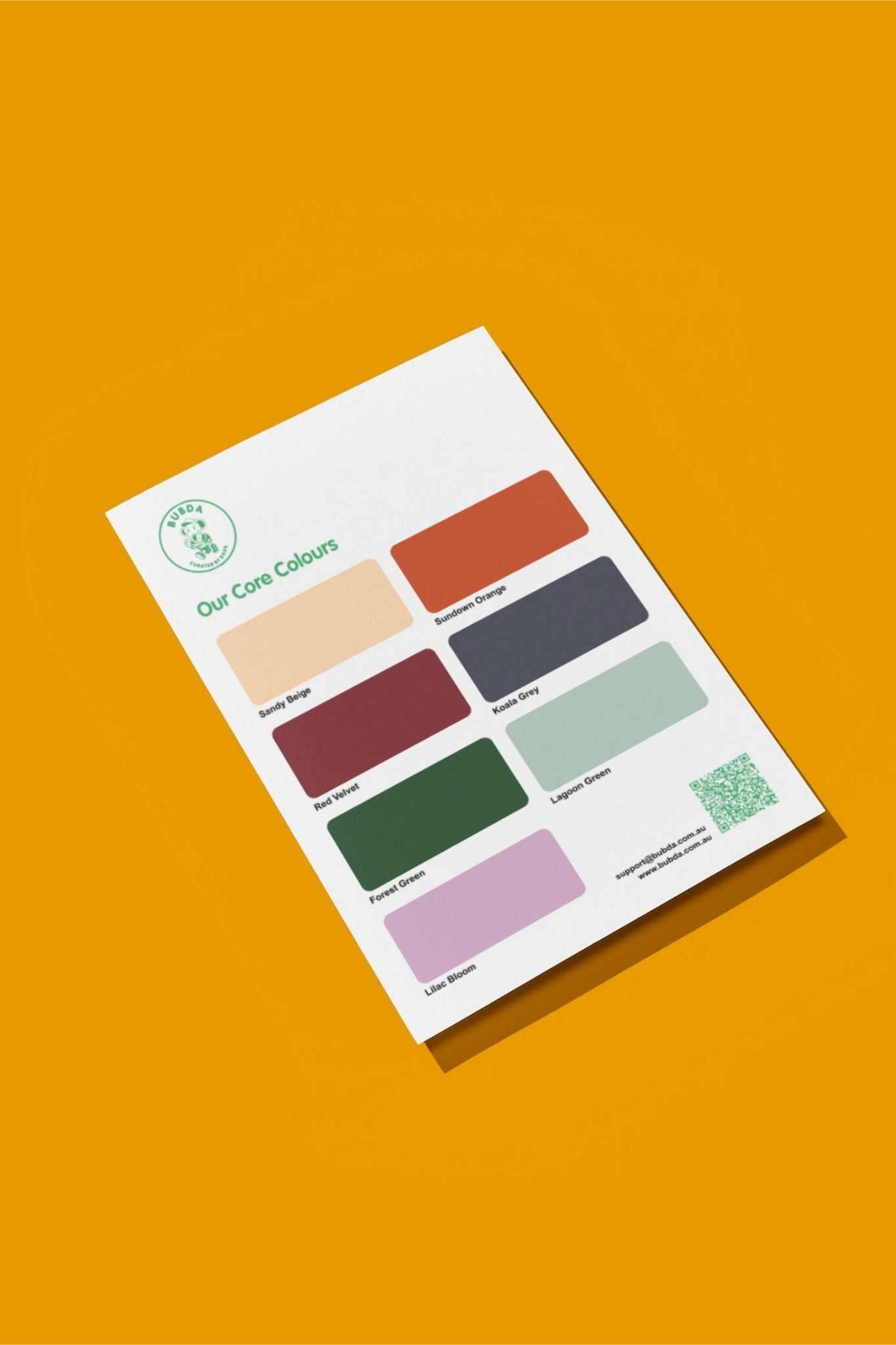 FREE Bubda Swatch Card - Bubda